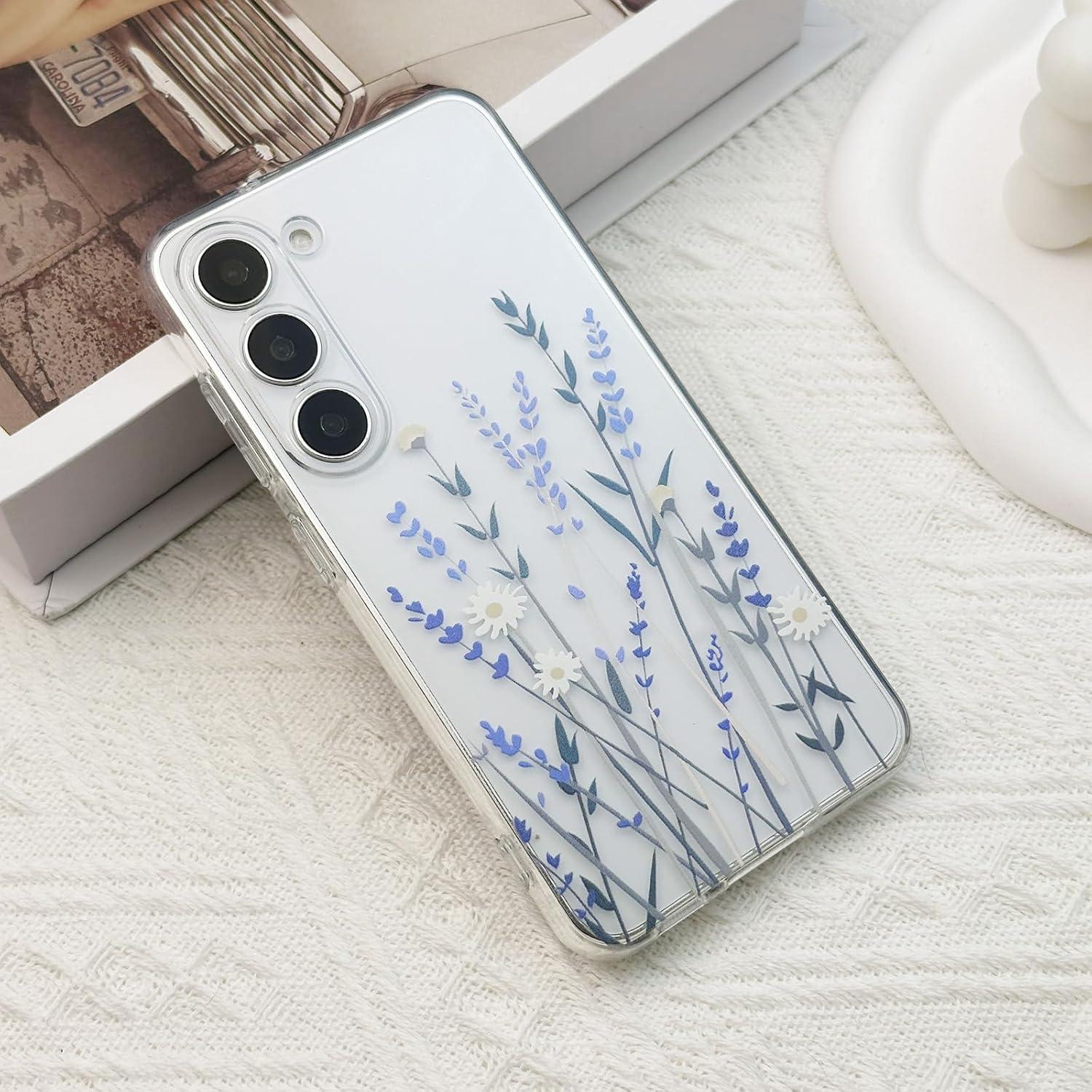 Funda para Samsung Galaxy S23 DYFYFKDI Floral Lavanda