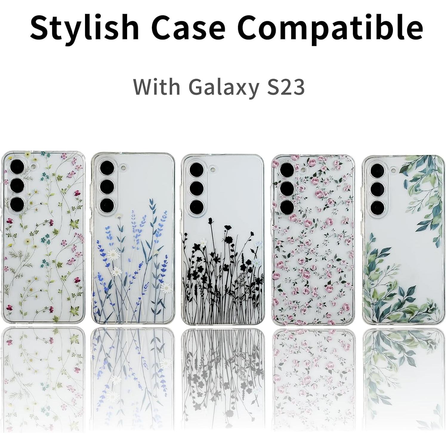 Funda para Samsung Galaxy S23 DYFYFKDI Floral Lavanda