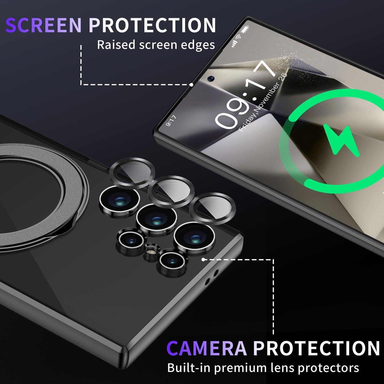 Funda Protectora con Soporte Magnético para Samsung S24 Ultra