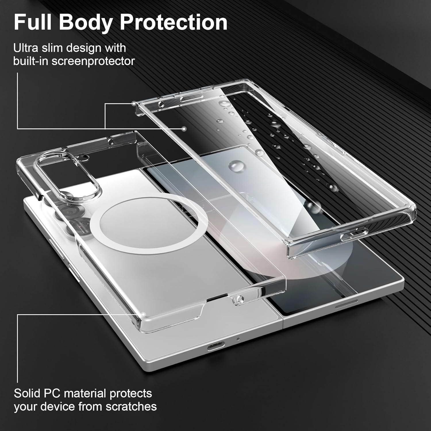 Funda Dura Transparente Cresee para Samsung Galaxy Z Fold 6