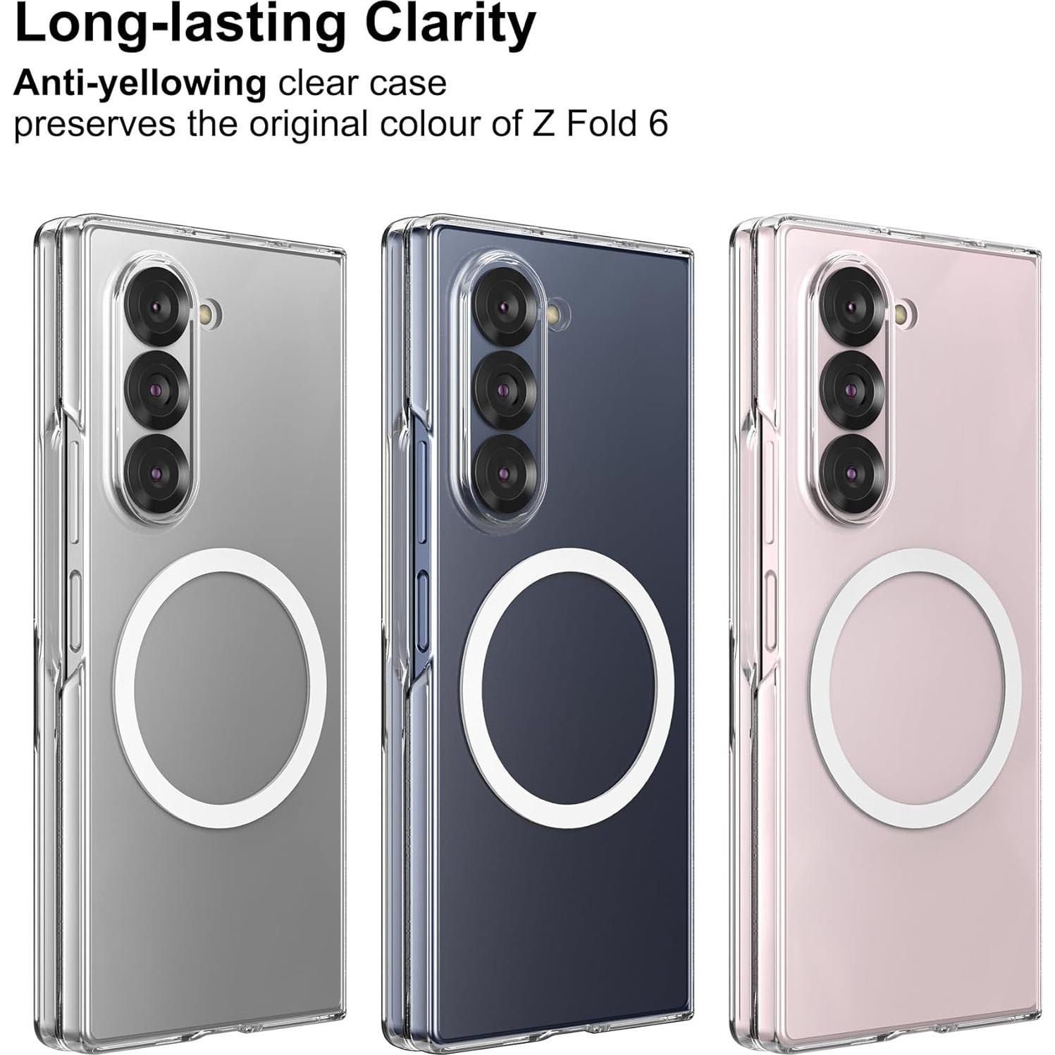 Funda Dura Transparente Cresee para Samsung Galaxy Z Fold 6