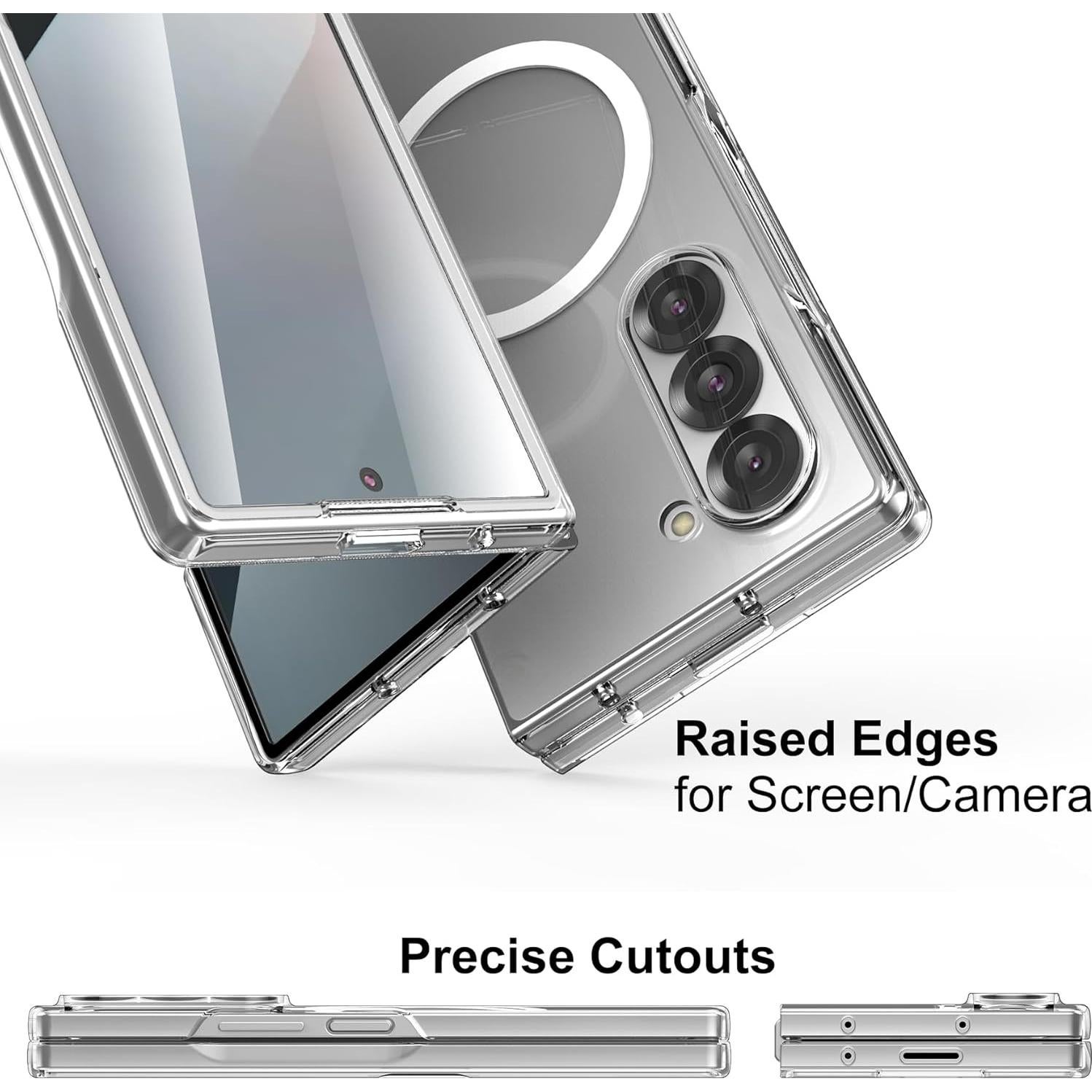 Funda Dura Transparente Cresee para Samsung Galaxy Z Fold 6