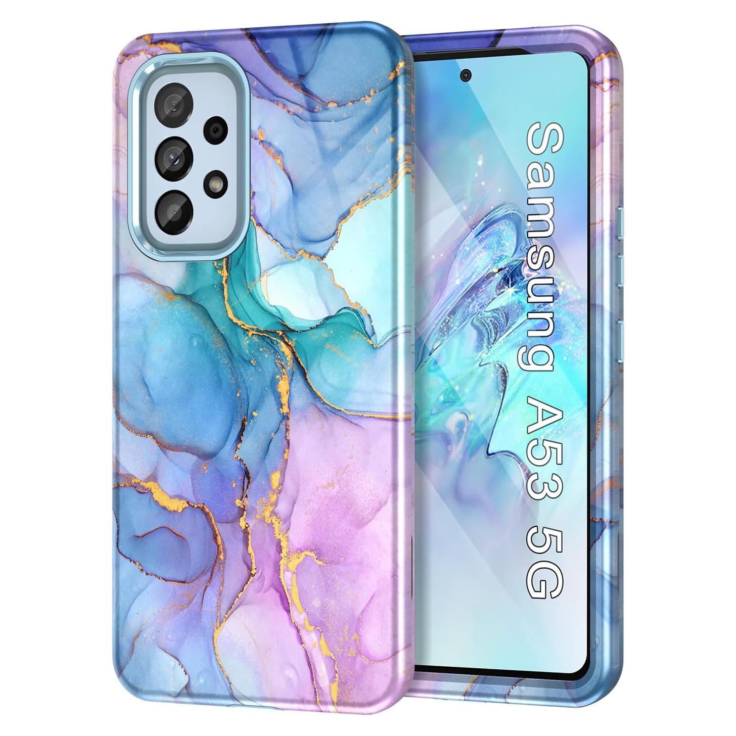 Funda Btscase para Samsung Galaxy A53 5G Patrón Mármol 3 en 1