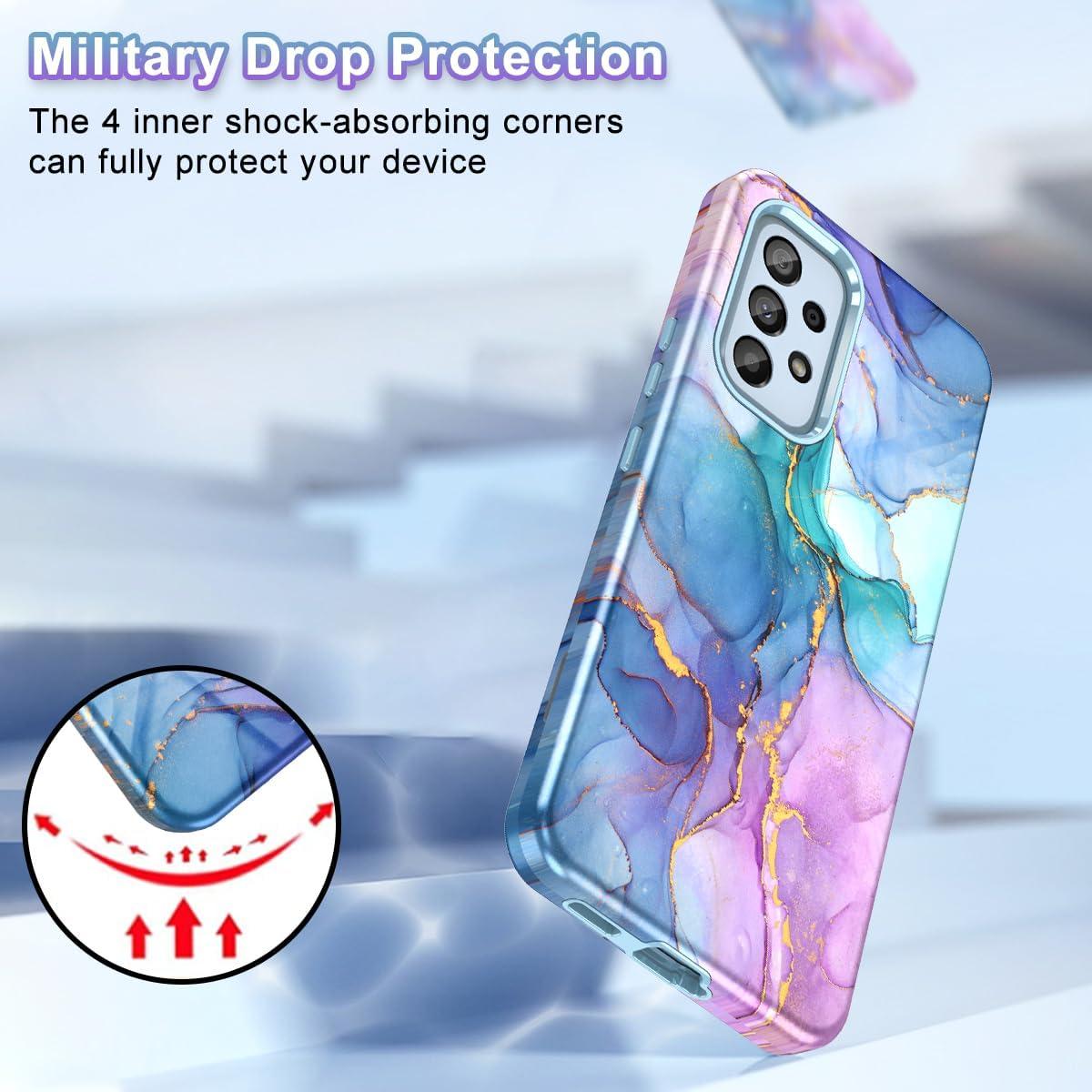 Funda Btscase para Samsung Galaxy A53 5G Patrón Mármol 3 en 1