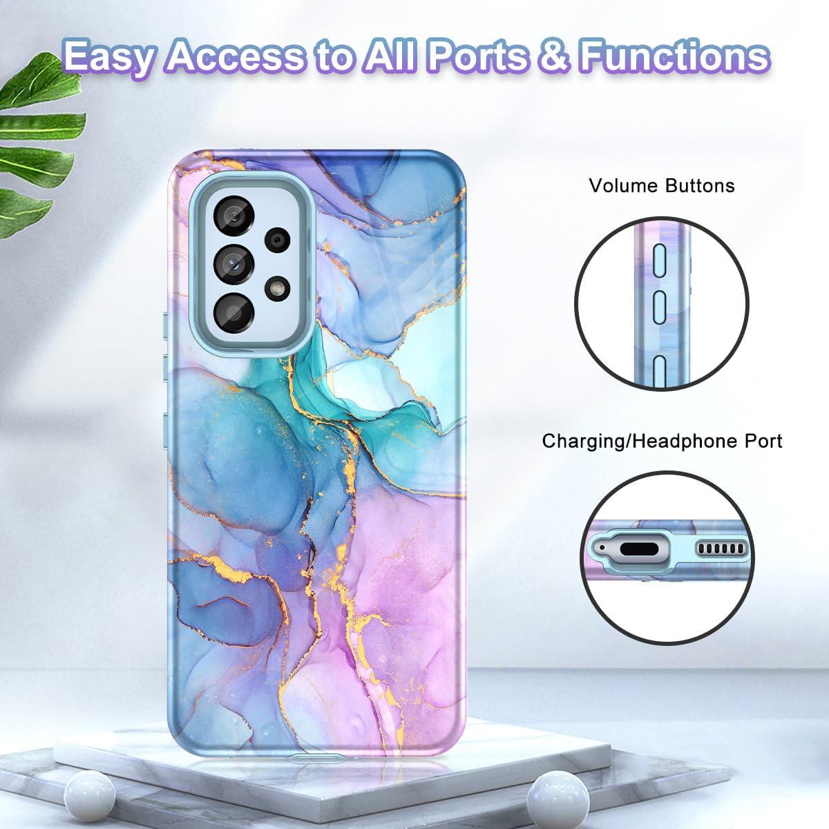 Funda Btscase para Samsung Galaxy A53 5G Patrón Mármol 3 en 1