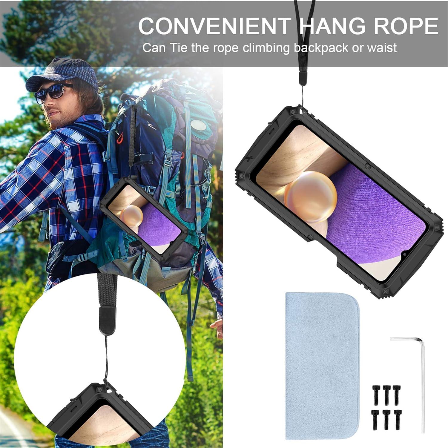 Funda de Metal Resistente MIYI para Samsung Galaxy A32 5G - Negro