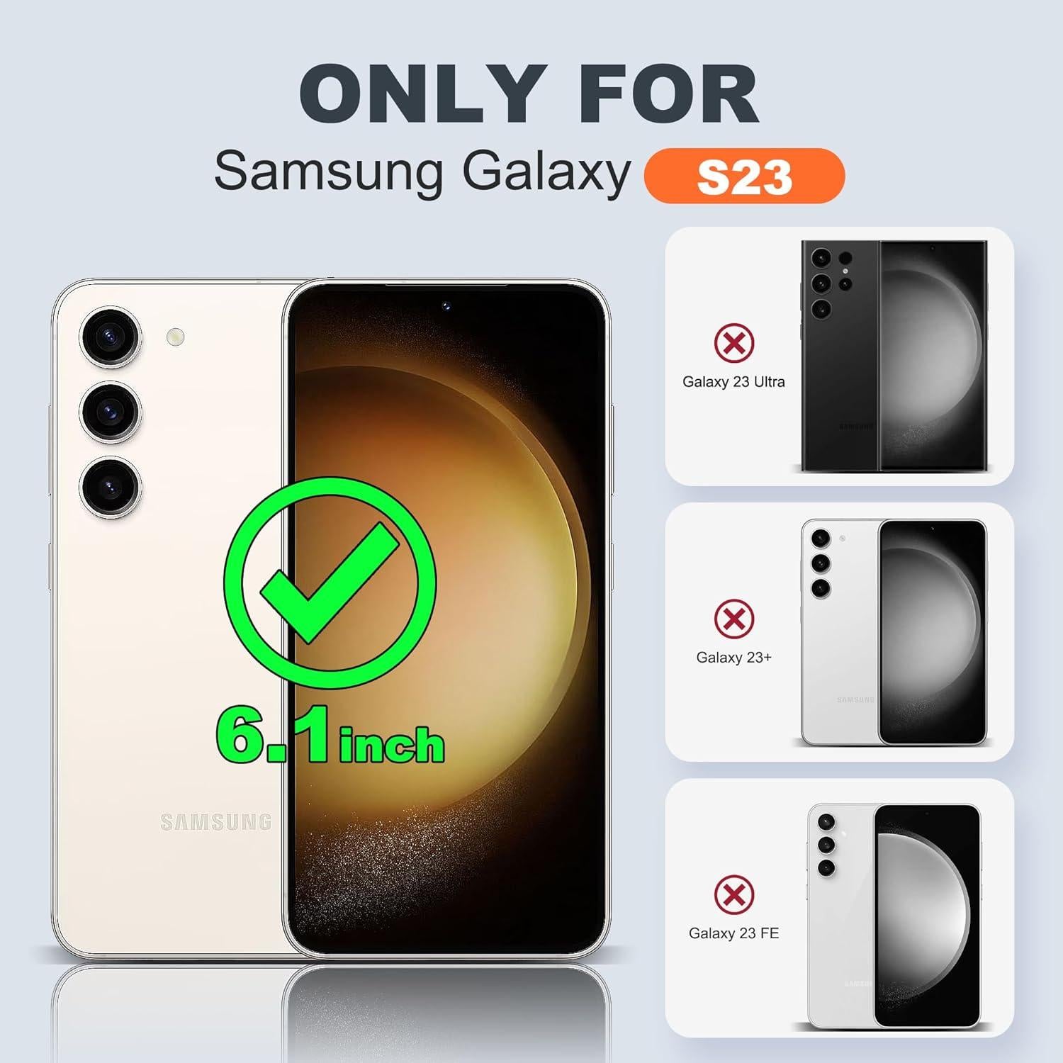 Funda 3 en 1 SleekCover para Galaxy S23 Plus Floral Negra