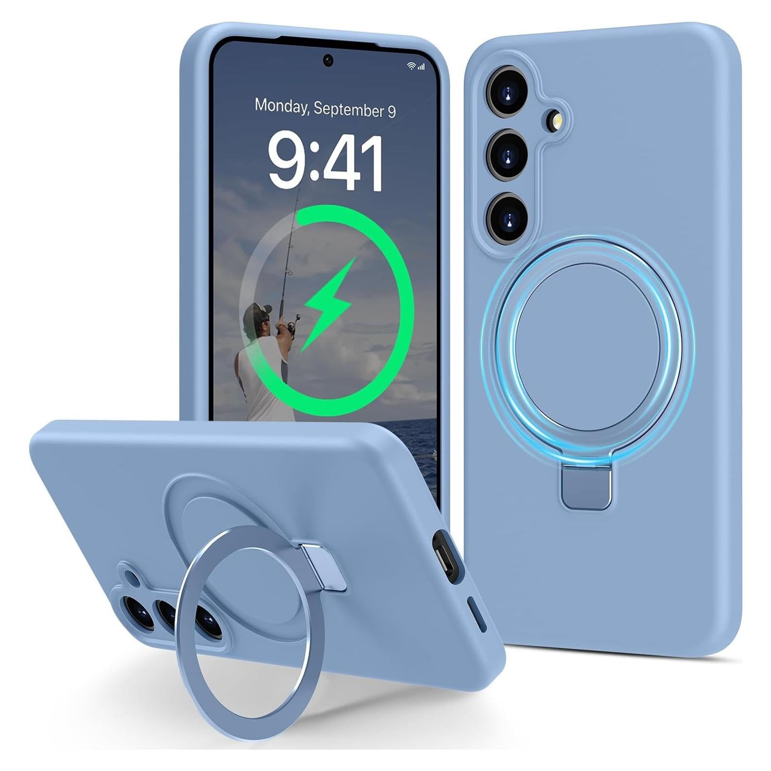 Funda de Silicona Líquida Vanxiliiy para Galaxy S25 Plus 6.7" Azul