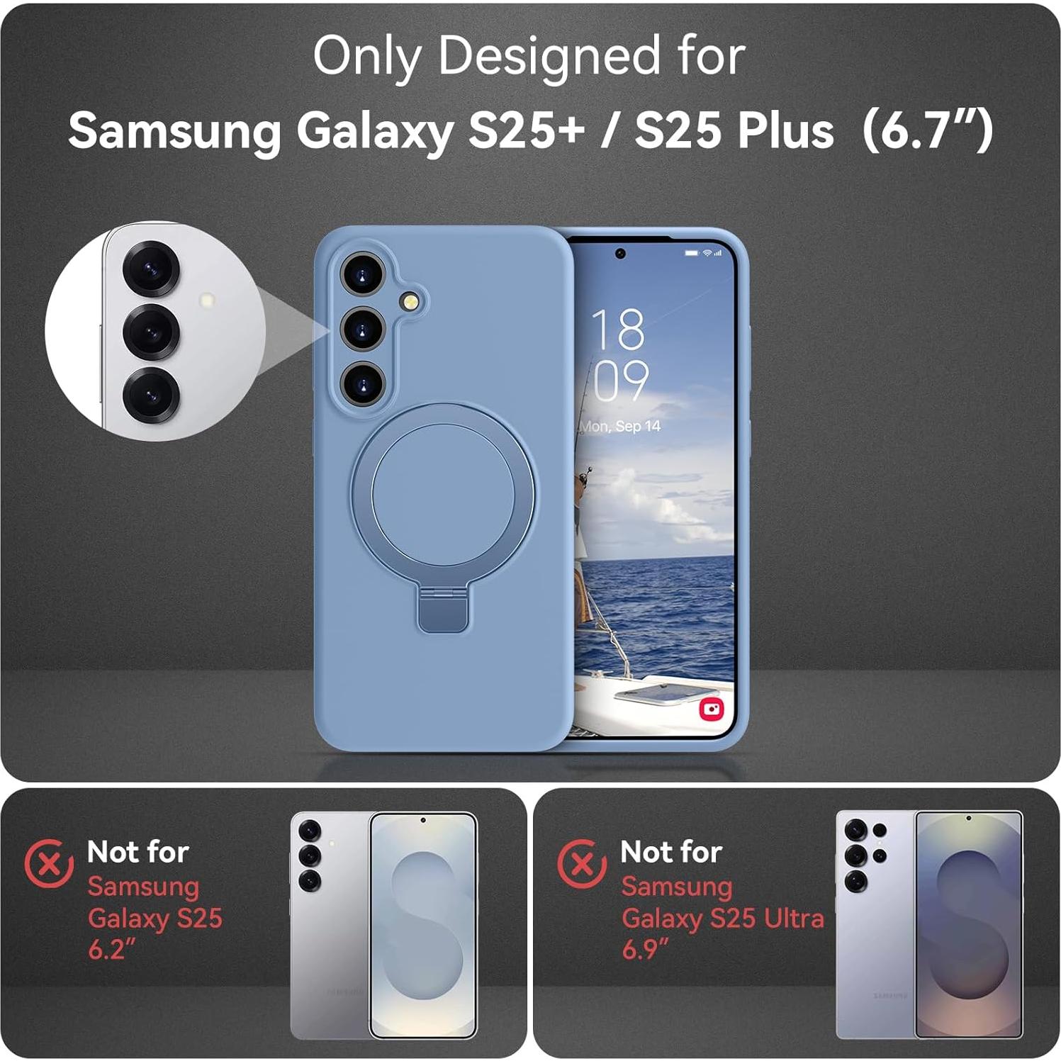 Funda de Silicona Líquida Vanxiliiy para Galaxy S25 Plus 6.7" Azul