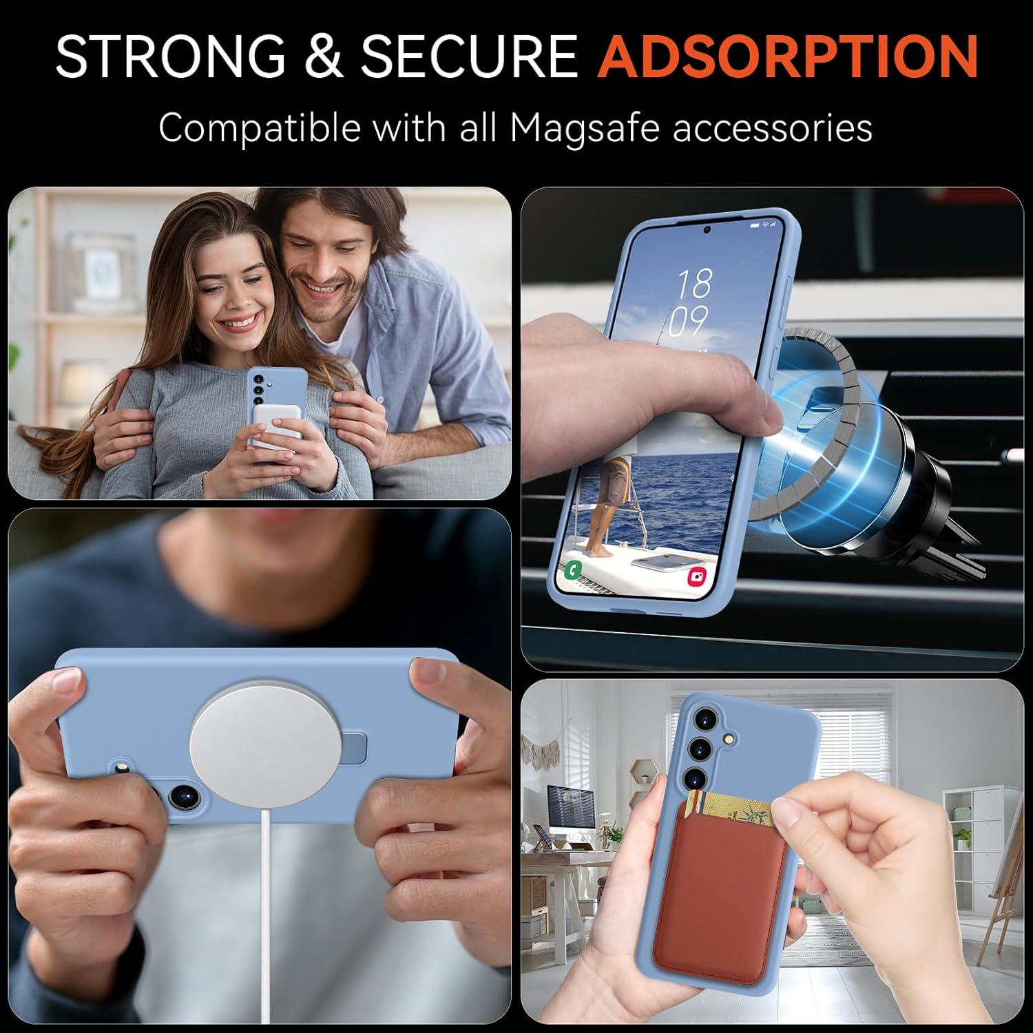 Funda de Silicona Líquida Vanxiliiy para Galaxy S25 Plus 6.7" Azul