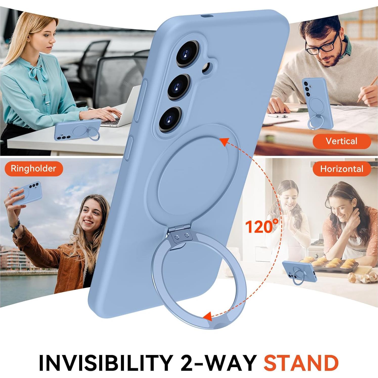 Funda de Silicona Líquida Vanxiliiy para Galaxy S25 Plus 6.7" Azul