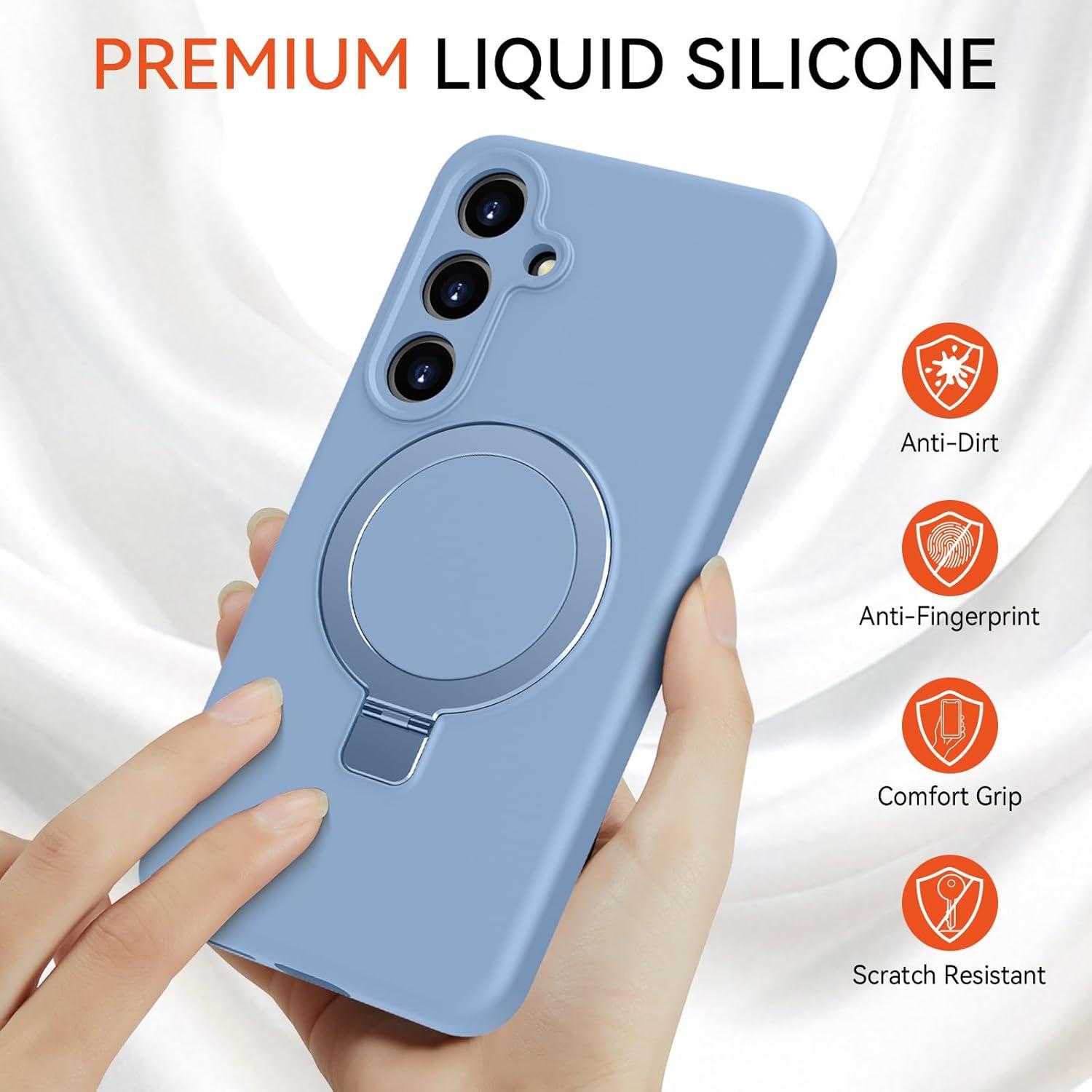 Funda de Silicona Líquida Vanxiliiy para Galaxy S25 Plus 6.7" Azul