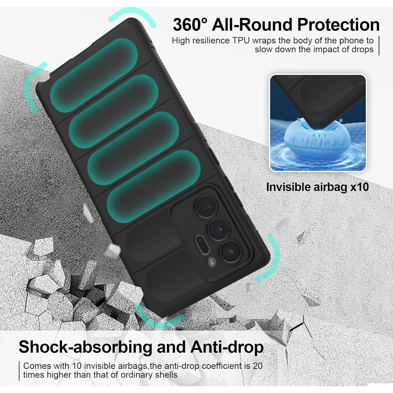 Funda de Silicona BonYonka para Samsung Galaxy Note 20 Ultra Negra