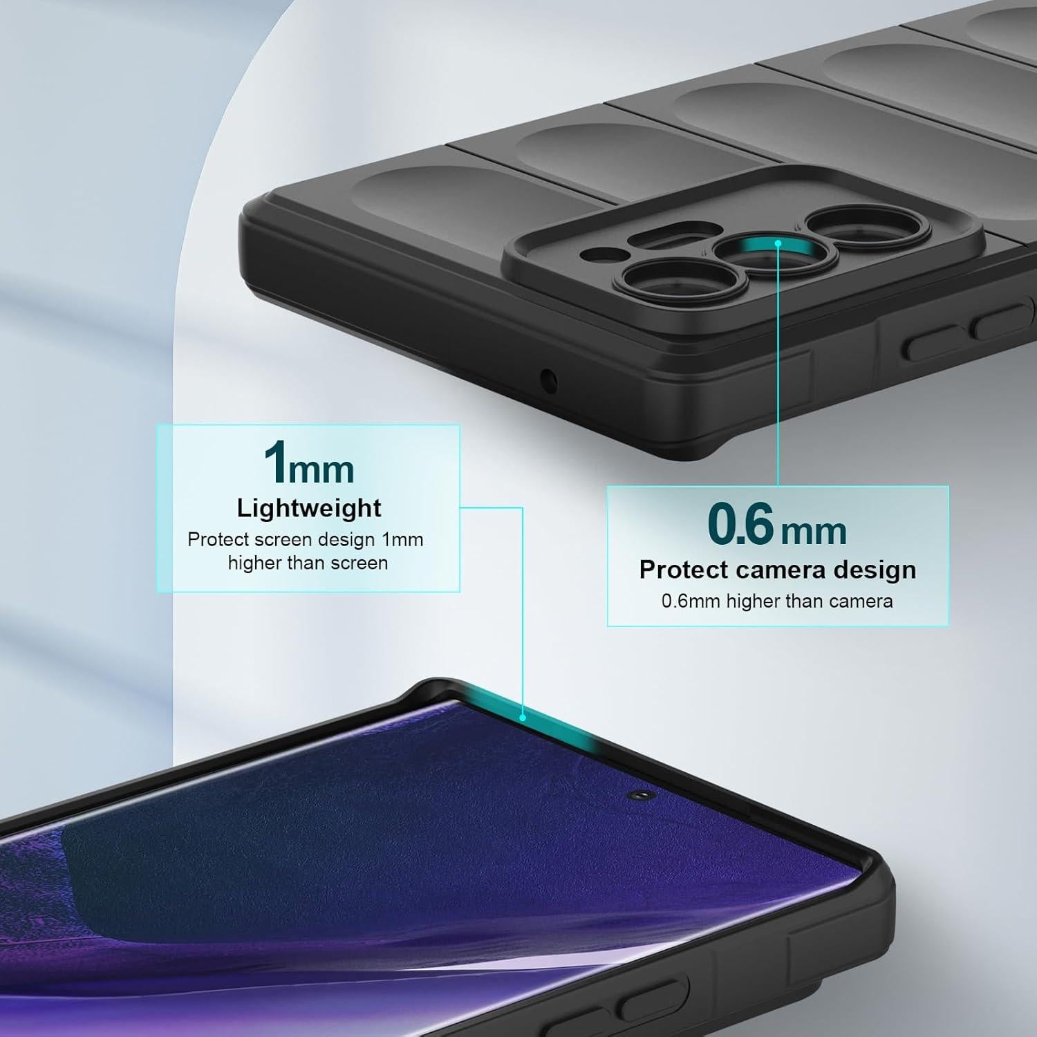 Funda de Silicona BonYonka para Samsung Galaxy Note 20 Ultra Negra