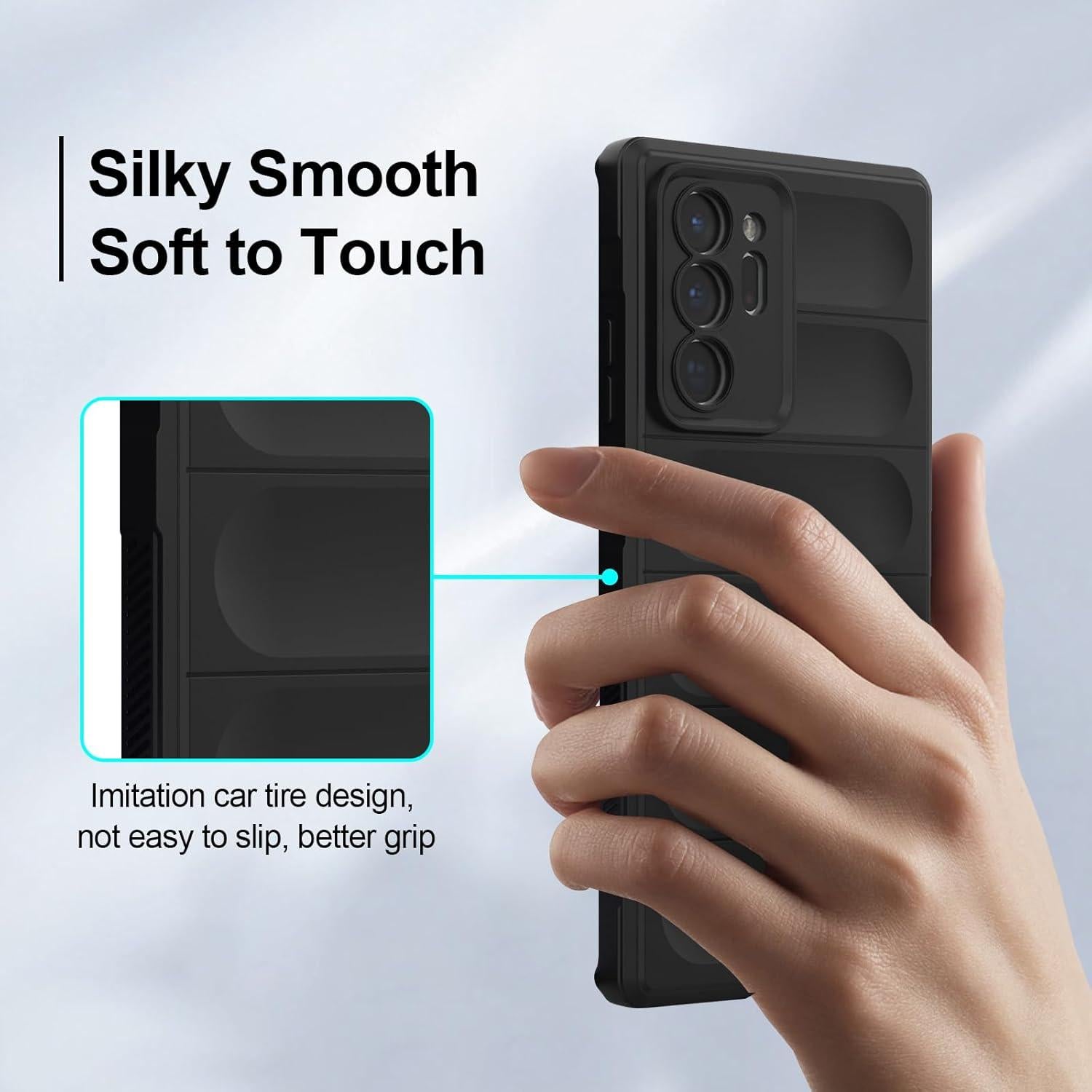 Funda de Silicona BonYonka para Samsung Galaxy Note 20 Ultra Negra