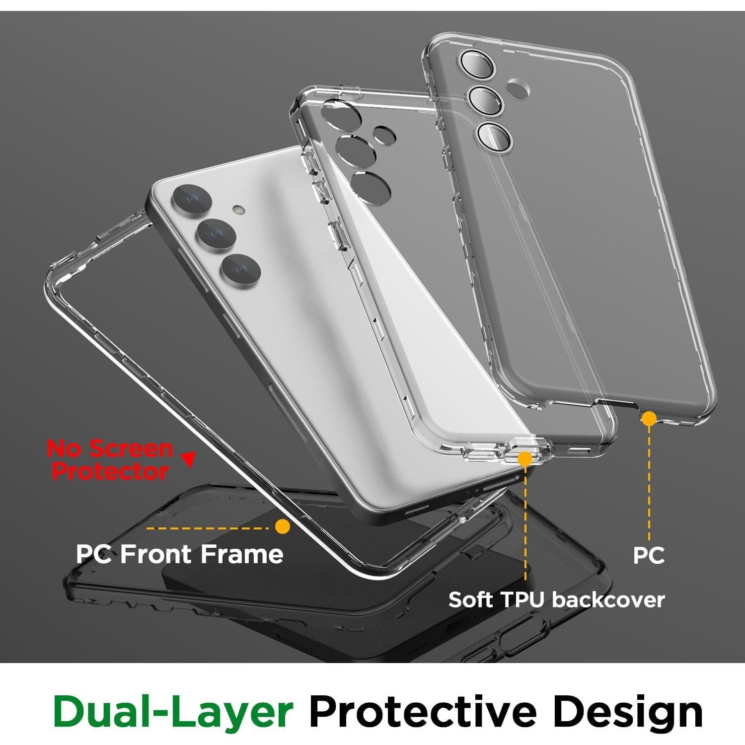 Funda AICase Transparente para Samsung Galaxy S24/S25 6.1"