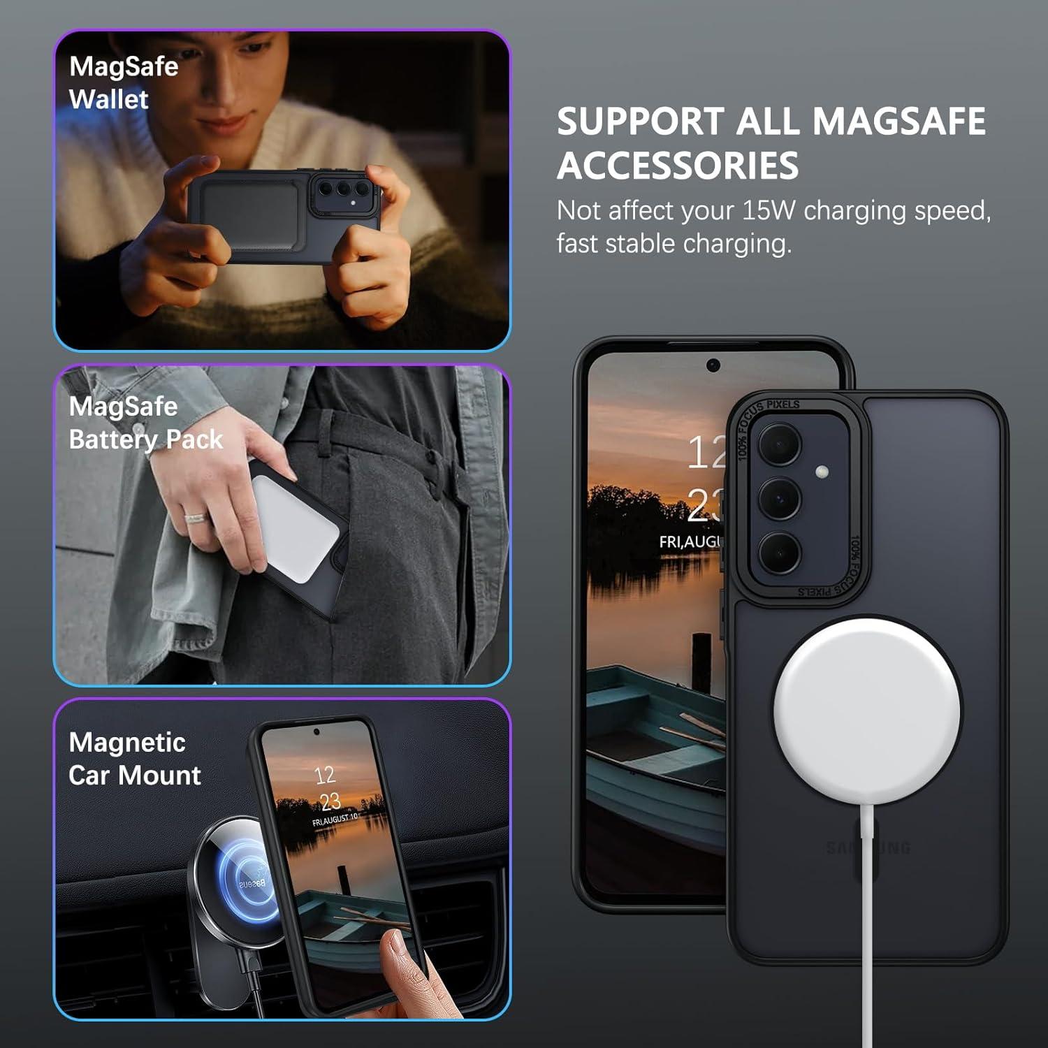 Funda Magnética GUAGUA para Samsung Galaxy A35 5G 6.6'' Negra