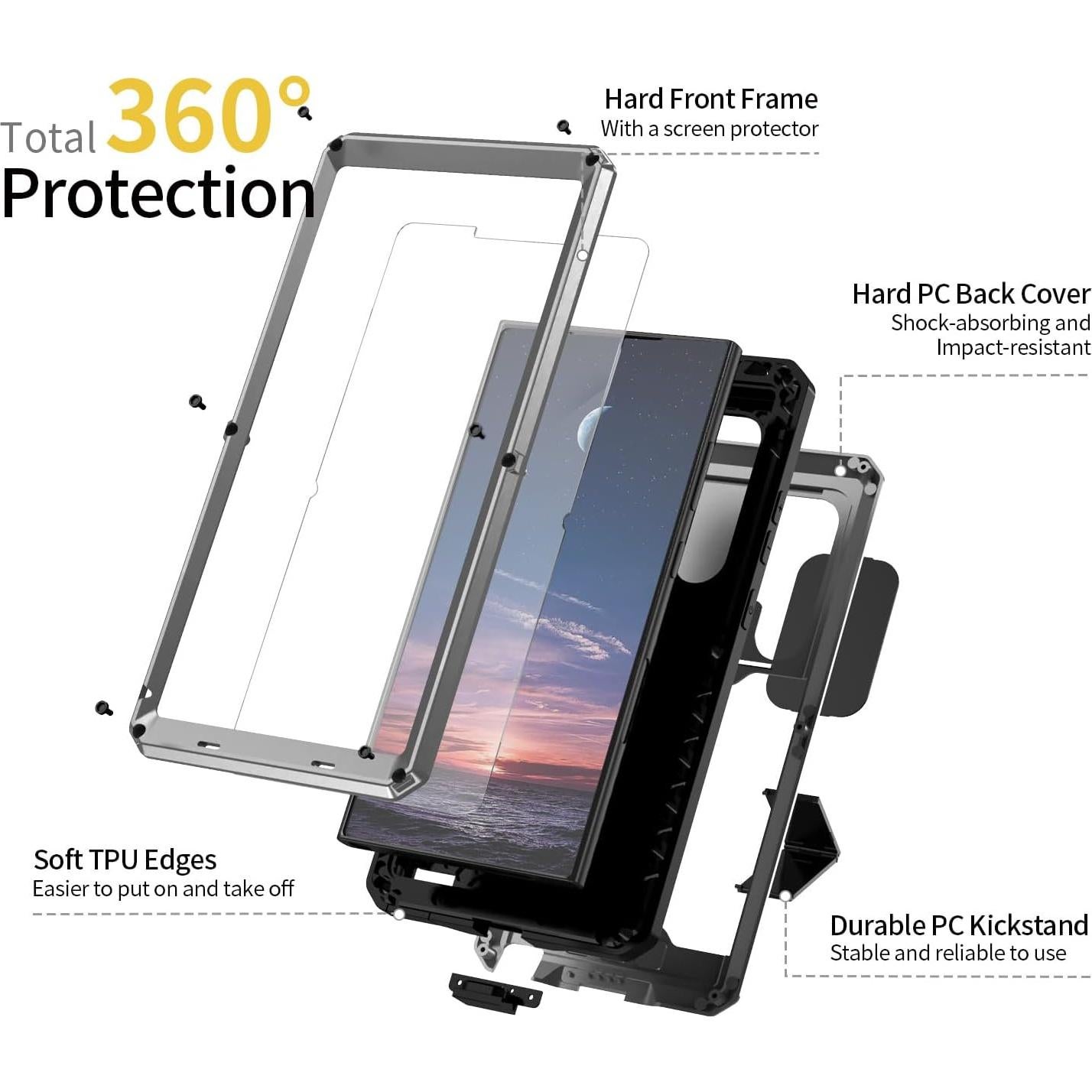 Funda Metálica Resistente para Samsung Galaxy S25 Ultra - Plata