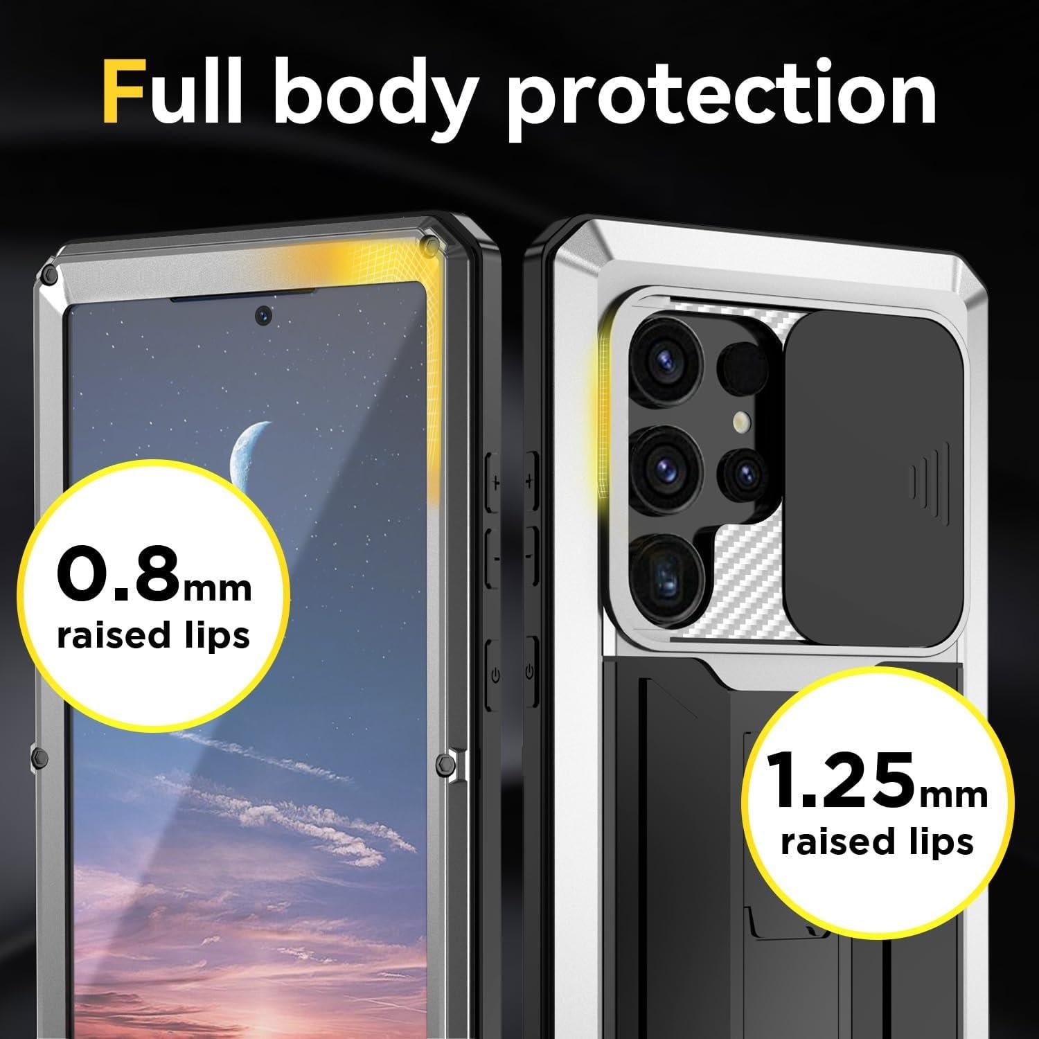 Funda Metálica Resistente para Samsung Galaxy S25 Ultra - Plata