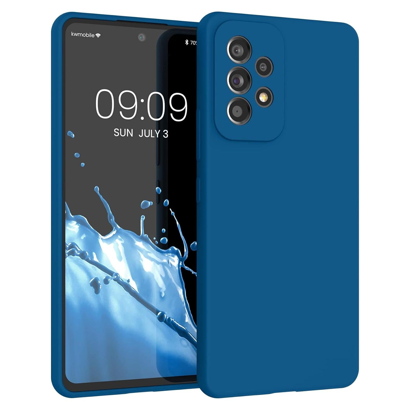 Funda de Silicona TPU kwmobile para Samsung Galaxy A53 5G - Azul Arrecife