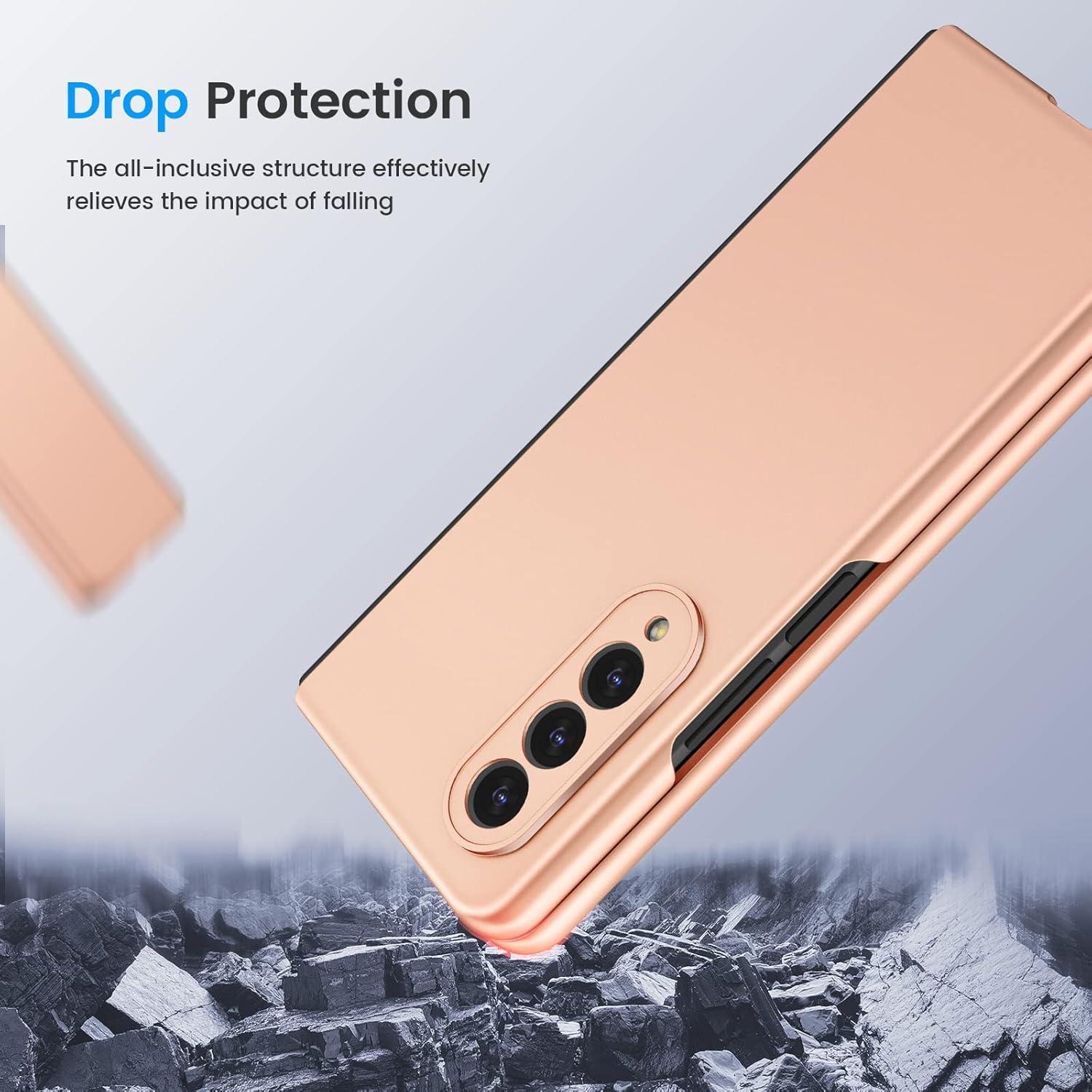 Funda Ruky para Galaxy Z Fold 3 con Protector de Pantalla - Oro