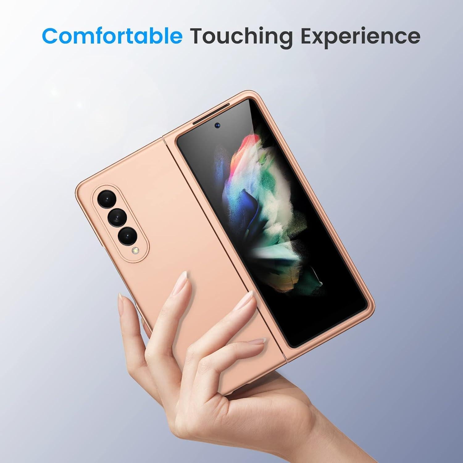 Funda Ruky para Galaxy Z Fold 3 con Protector de Pantalla - Oro