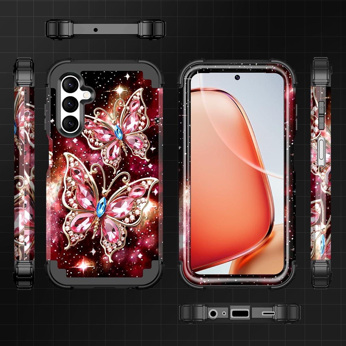 Funda Hekodonk para Samsung Galaxy A16 5G Antichoque Rojo Vino