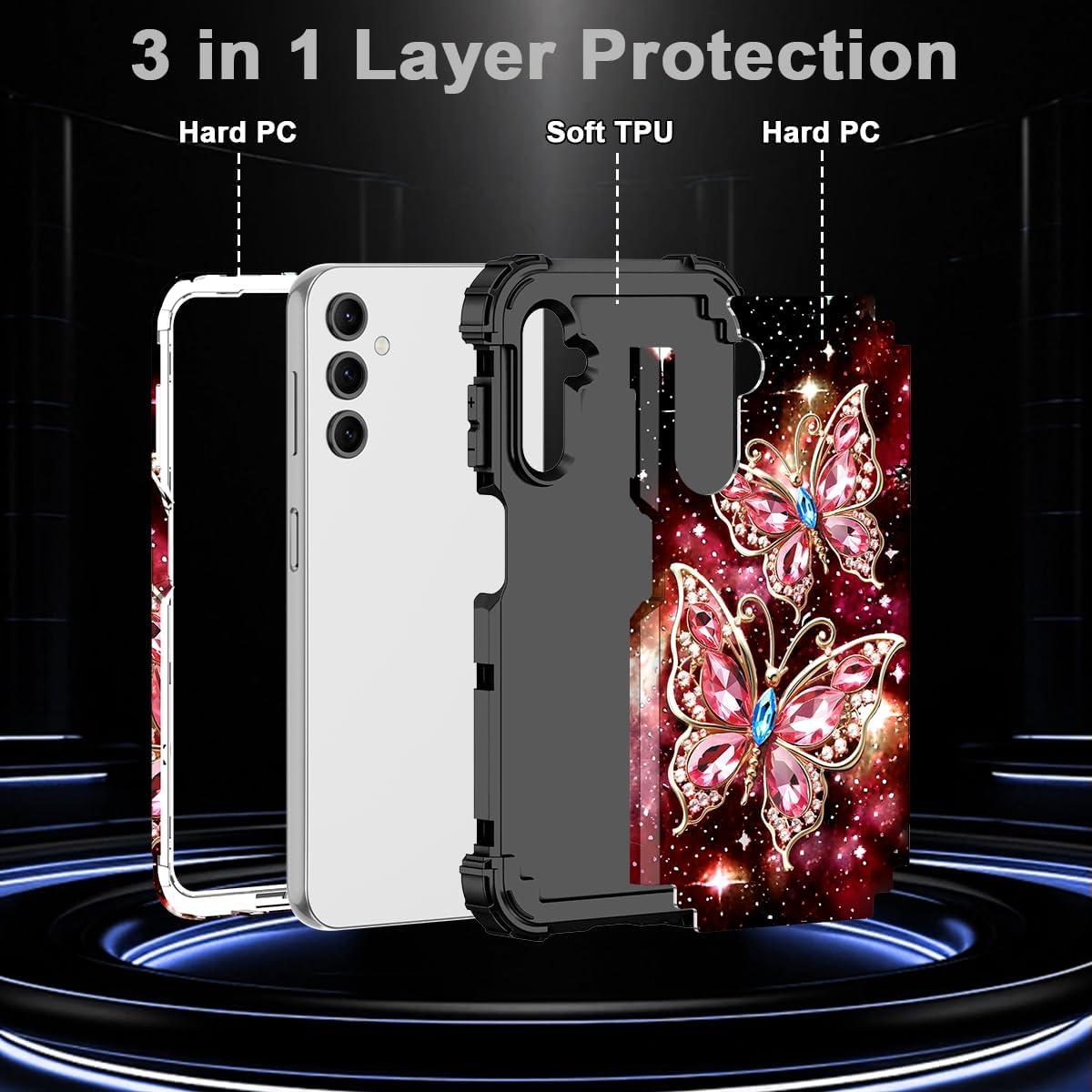 Funda Hekodonk para Samsung Galaxy A16 5G Antichoque Rojo Vino