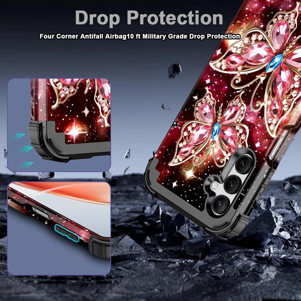 Funda Hekodonk para Samsung Galaxy A16 5G Antichoque Rojo Vino