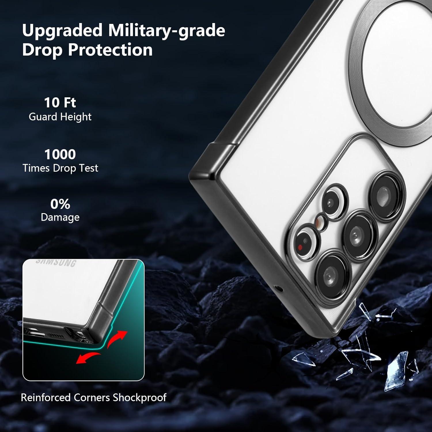 Funda Magnética RALEAVO para Samsung Galaxy S22 Ultra - Negro