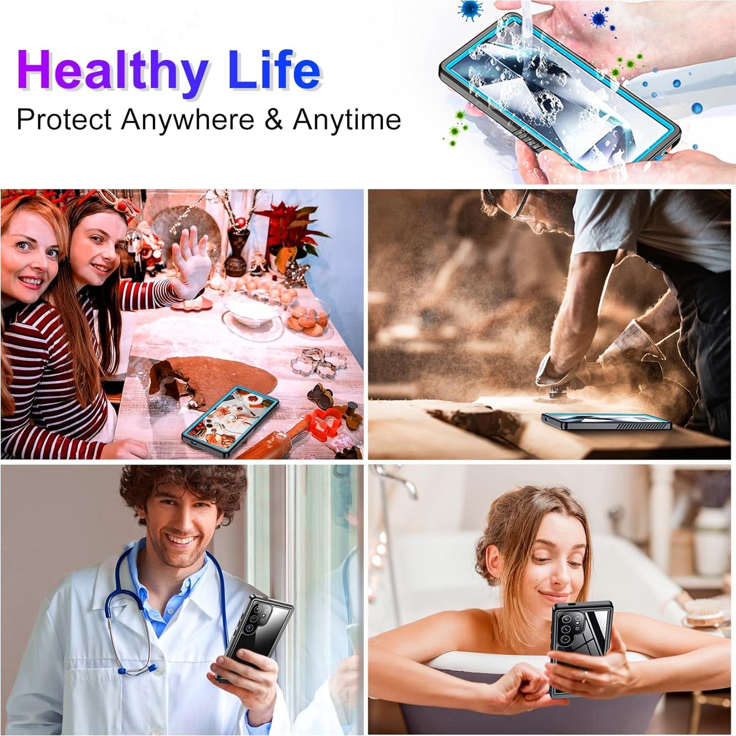 Funda Impermeable Grado Militar para Samsung Galaxy S24 Ultra