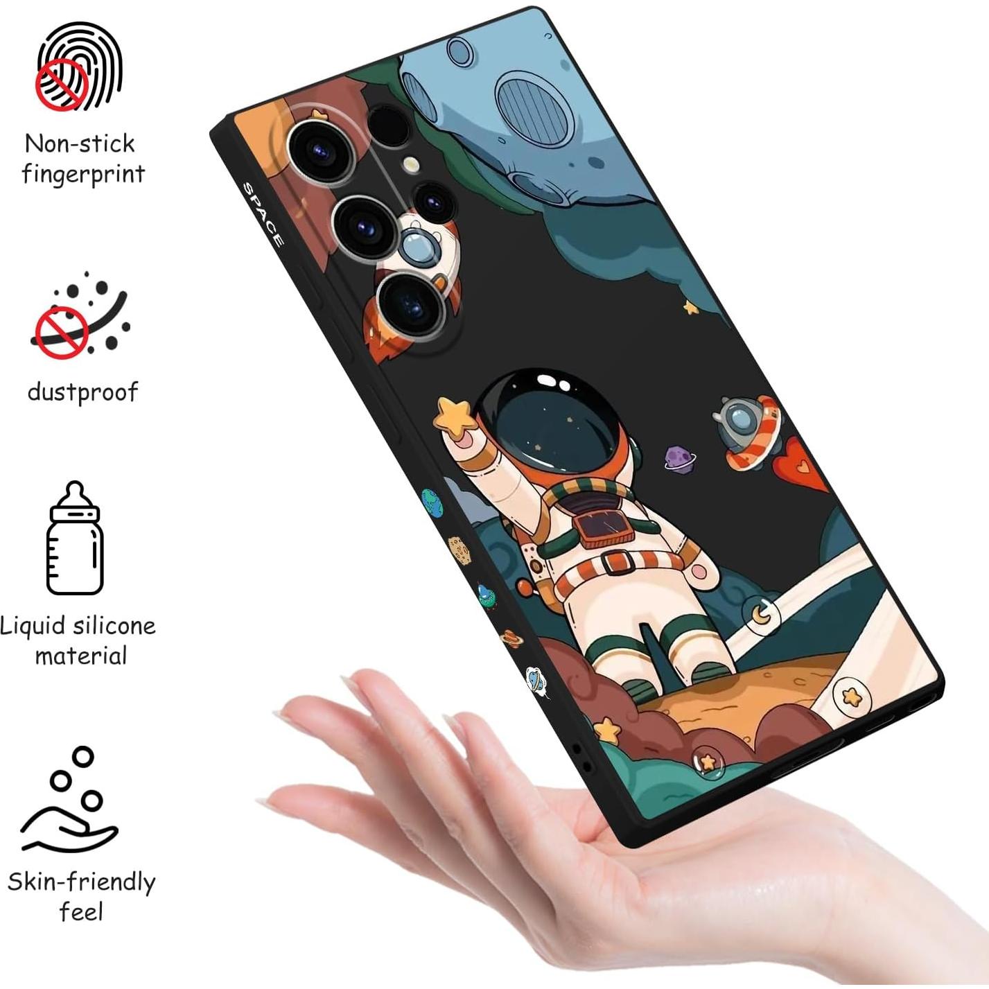 Funda protectora suave LEECG para Samsung Galaxy S23 Ultra - Negro