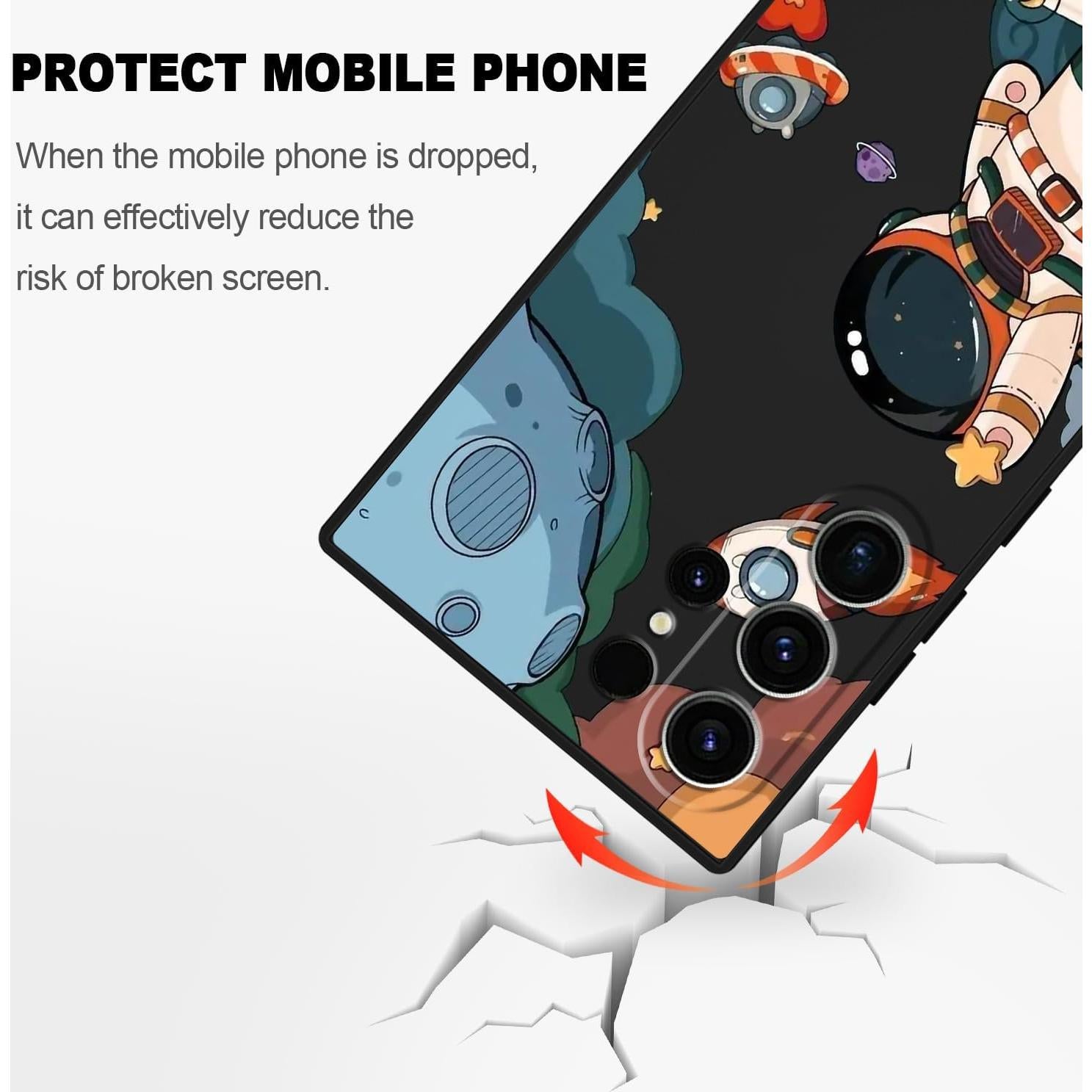 Funda protectora suave LEECG para Samsung Galaxy S23 Ultra - Negro