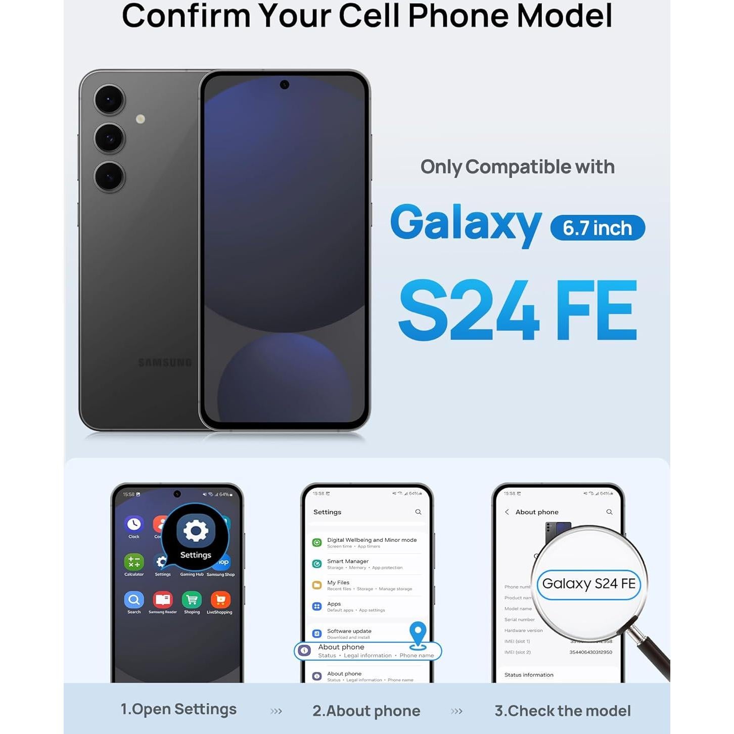 Funda protectora SIXBOX para Samsung Galaxy S24 FE azul