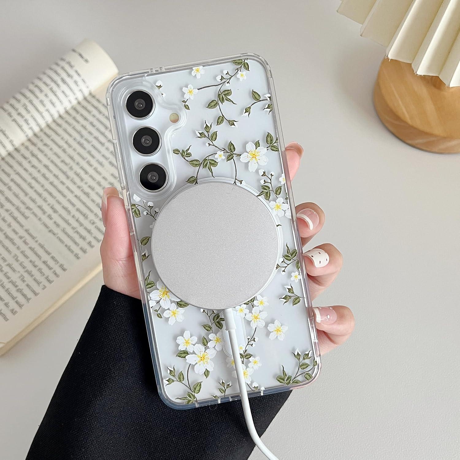 Funda Magnética ZTOFERA para Samsung Galaxy S24 FE Floral