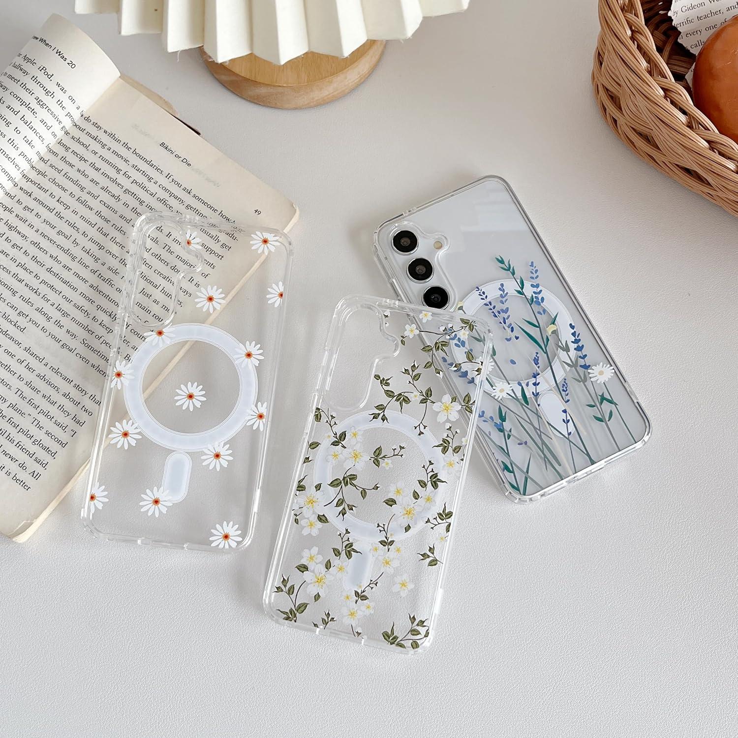 Funda Magnética ZTOFERA para Samsung Galaxy S24 FE Floral