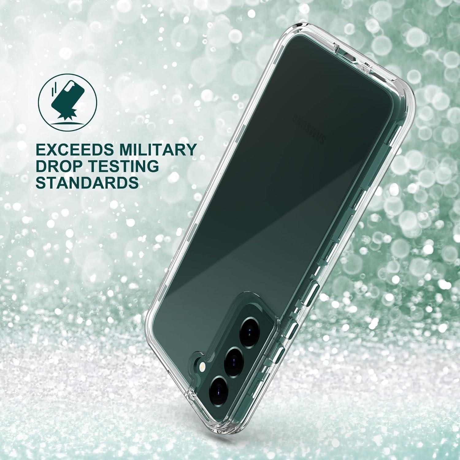 Funda KIOMY Transparente 3 Capas para Samsung Galaxy S22 + 2 Protectores