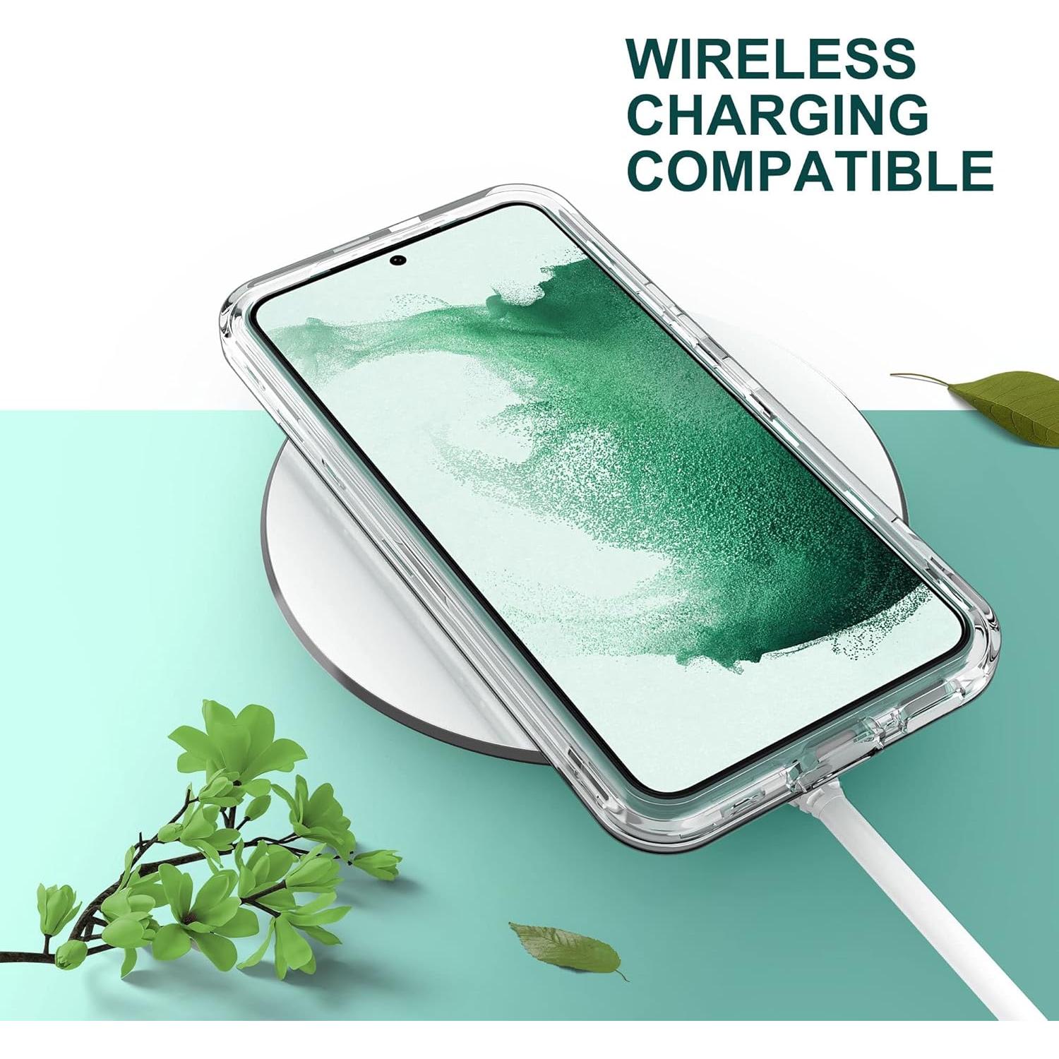 Funda KIOMY Transparente 3 Capas para Samsung Galaxy S22 + 2 Protectores