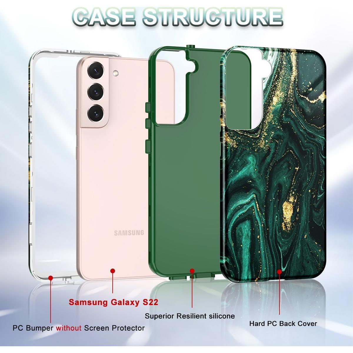 Funda Btscase para Samsung Galaxy S22 5G 6.1" Patrón Mármol