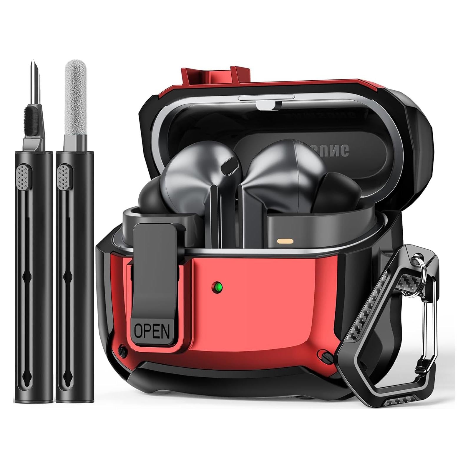 Funda Dura Polislime para Samsung Galaxy Buds 3/Pro - Rojo