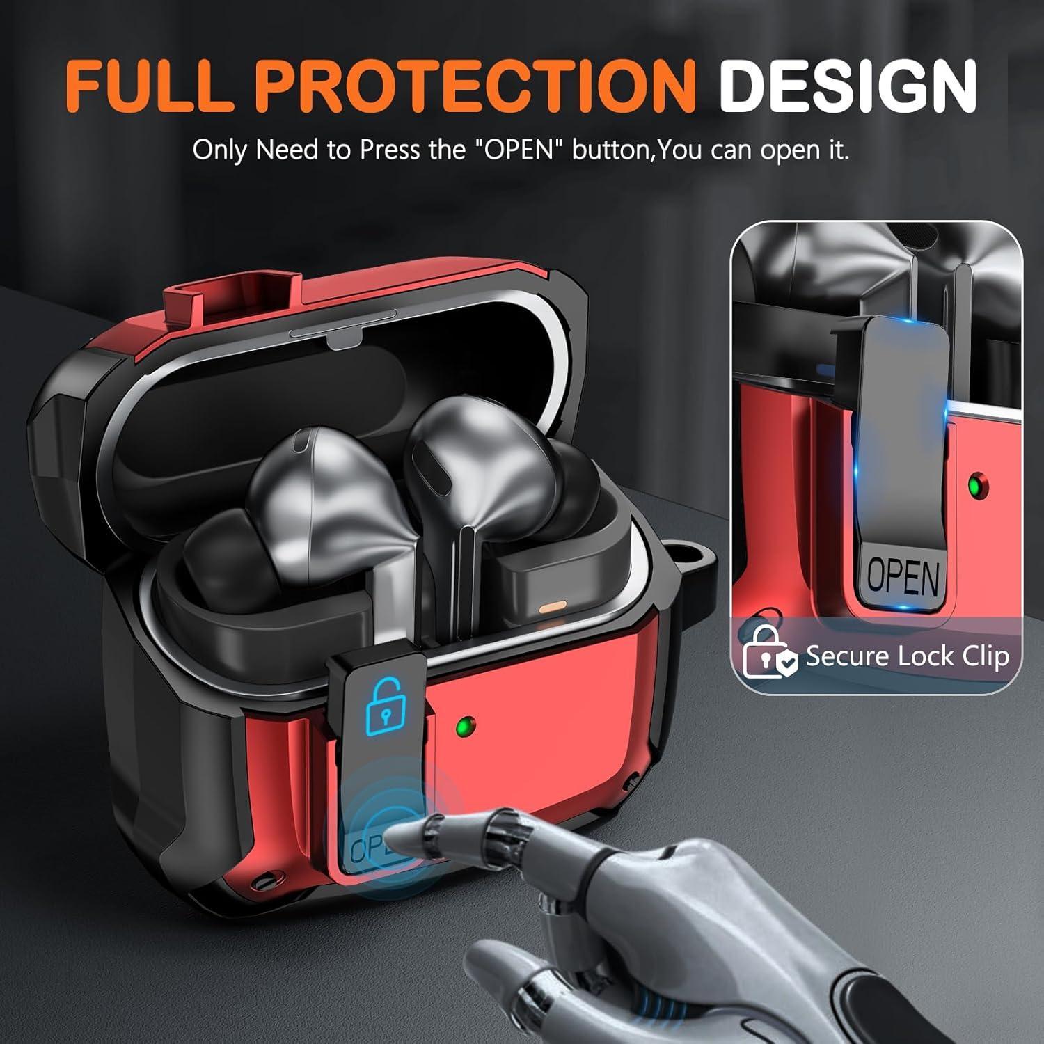 Funda Dura Polislime para Samsung Galaxy Buds 3/Pro - Rojo