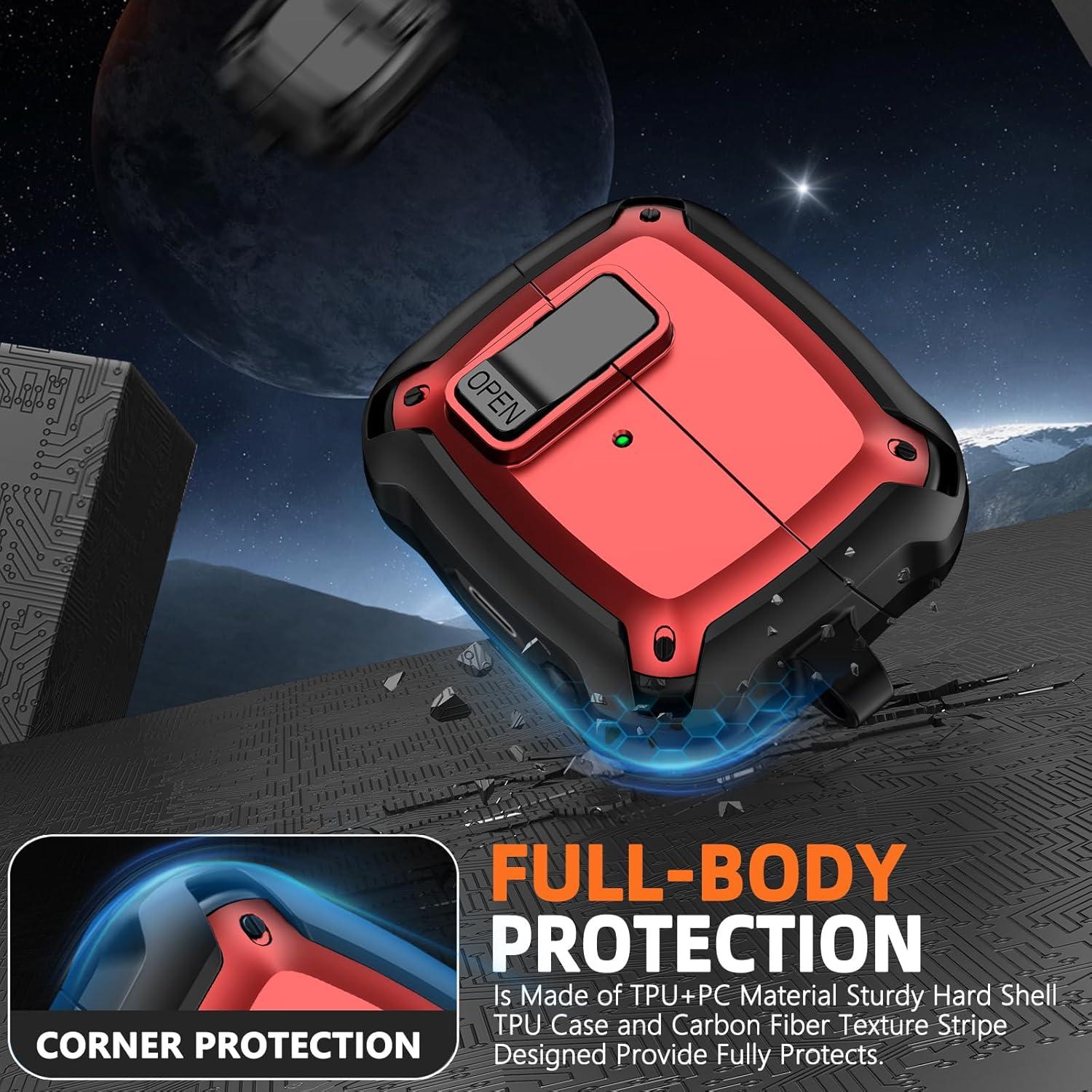 Funda Dura Polislime para Samsung Galaxy Buds 3/Pro - Rojo