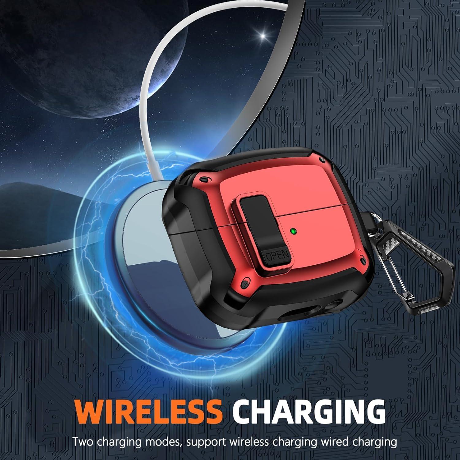 Funda Dura Polislime para Samsung Galaxy Buds 3/Pro - Rojo