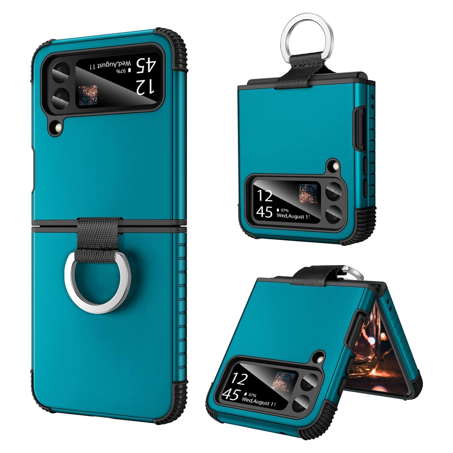 Funda BENTOBEN para Galaxy Z Flip 3 - Resistente y Delgada, Azul