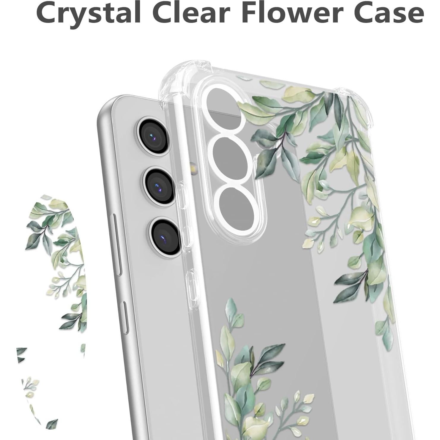 Funda Floral RALEAVO para Samsung Galaxy S24 - TPU Transparente