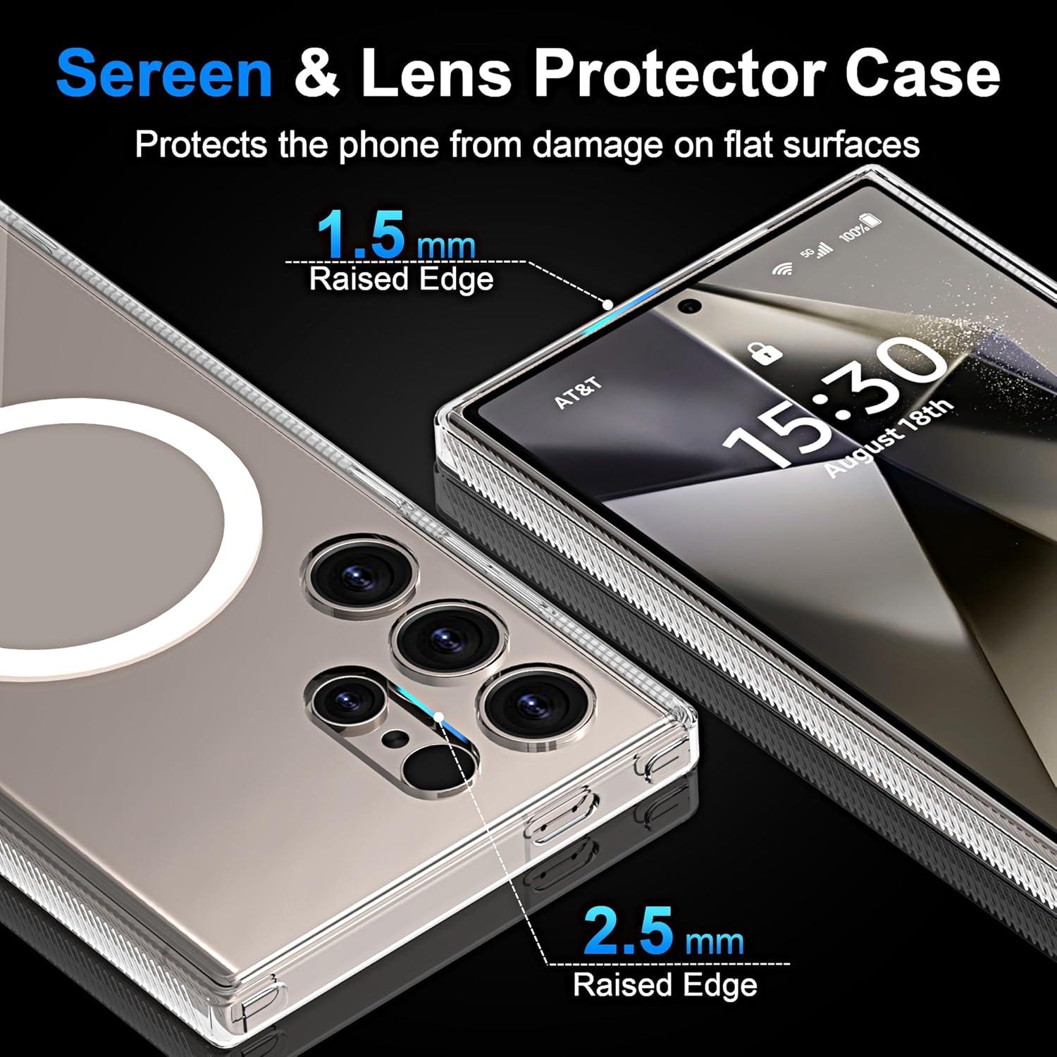 Funda NUVAVO para Galaxy S24 Ultra Transparente Magsafe