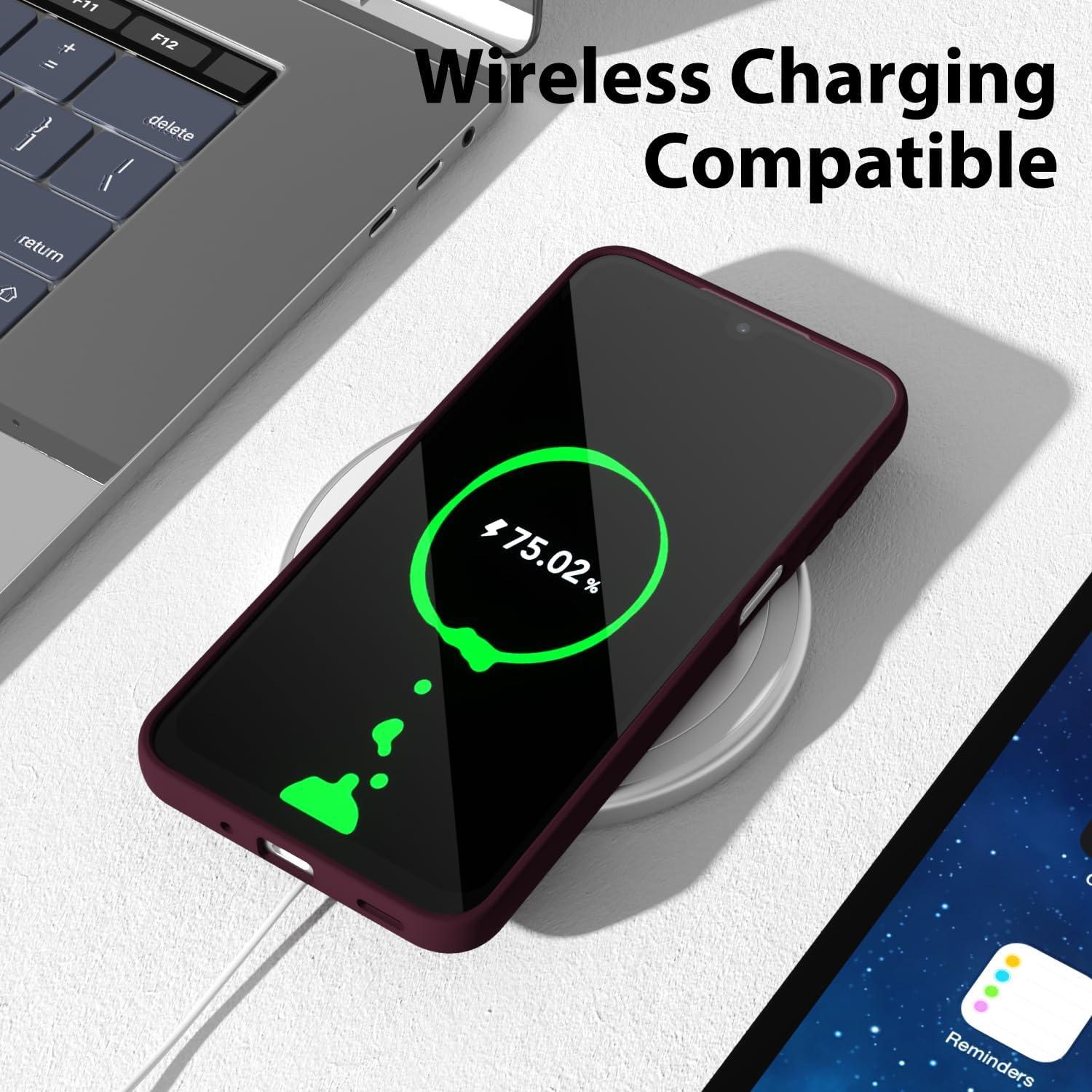 Funda Silicona Oakxco para Samsung Galaxy A16 5G Burdeos