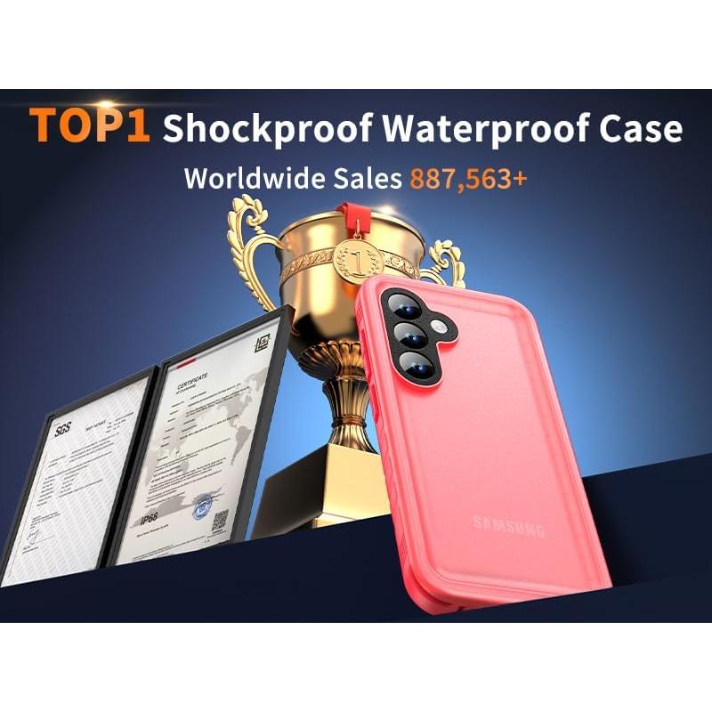 Funda Impermeable Cozycase para Samsung Galaxy S25 Rosa - IP68