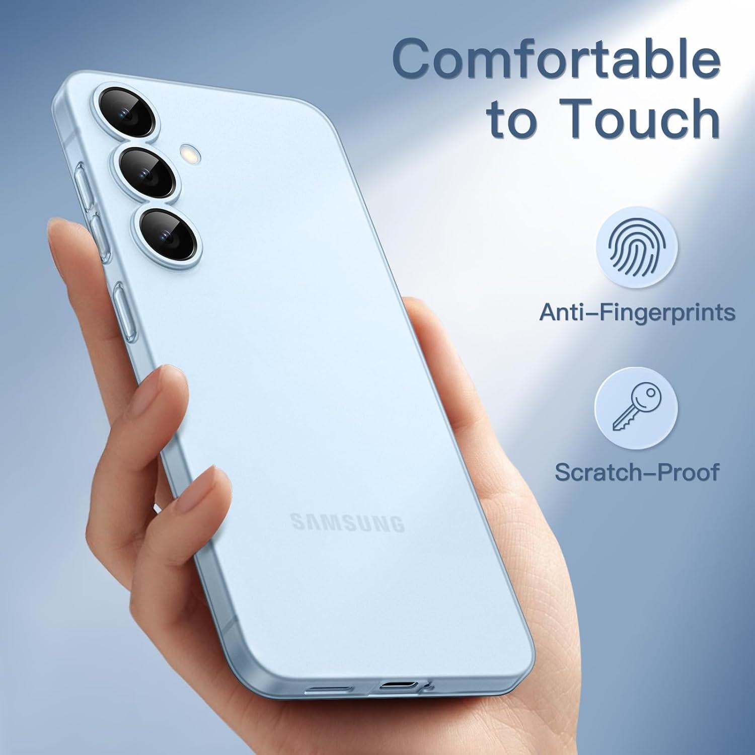 Funda Ultra Delgada JETech para Samsung Galaxy S25 5G - Azul Hielo