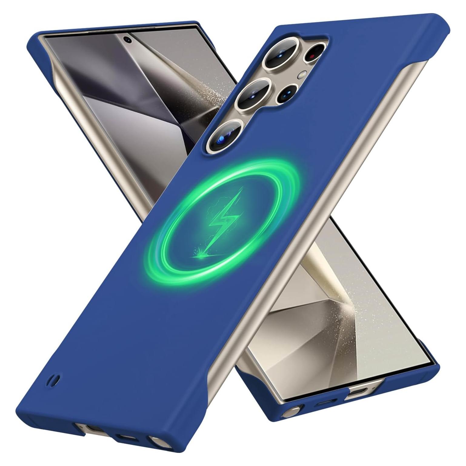 Funda Slim Magnética GRECAZO para Samsung Galaxy S24 Ultra - Azul